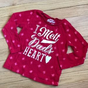 Oshkosh “I Melt Dads Heart” long sleeve shirt